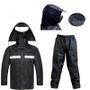 Imagem de Capa Roupa Chuva Conjunto Calça Motoqueiro Masculina Moto Macacão Ciclista Motoboy Boa Frio Mulher Resistente