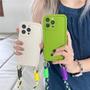 Imagem de Capa Silicone Fosco para iPhone 14 Pro Max - À Prova de Choque com Cordão