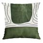 Imagem de Capa Silk Home 602 com Bordado e Aplicacao 43 Cm X 43 Cm Verde / Branca