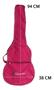 Imagem de Capa simples p/ violão infantil rosa "giannini"  com alças e bolso