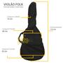 Imagem de Capa Simples Violão Folk Luxo Protections Bag + Acessórios
