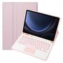 Imagem de Capa Teclado Slot Caneta p/ Galaxy Tab S9fe Plus X616 X610 Rosa