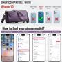 Imagem de Capa tipo Carteira Crossbody para iPhone 13 - Compatível com Strapurs - Roxa