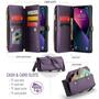 Imagem de Capa tipo Carteira Crossbody para iPhone 13 - Compatível com Strapurs - Roxa
