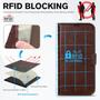 Imagem de Capa tipo carteira TUCCH para iPhone 14 5G com chocolate bloqueador de RFID