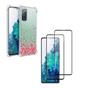 Imagem de Capa Transparente + Capa Coração + Película de Vidro 3D Compativel Com Galaxy S20 Fe