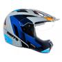 Imagem de Capacete 3 Sport React Cinza Moon Laranja Azul