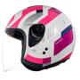 Imagem de Capacete Aberto Bieffe Allegro Reverse Branco Perolizado e Pink