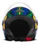 Imagem de Capacete Aberto De Moto Feminino E Masculino New Liberty Three Azul Patriota Brasil Pro Tork Tamanho 56 58 60