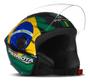 Imagem de Capacete Aberto De Moto Feminino E Masculino New Liberty Three Preto Patriota Brasil Pro Tork