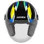 Imagem de Capacete Aberto Ebf Spark Jet Brasil Preto Brilhante Moto Motoqueiro Motociclista