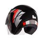 Imagem de Capacete Aberto Ebf Thunder Open Force X Preto com Vermelho