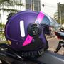 Imagem de Capacete Aberto Feminino MT Viale SV Unit Roxo Moto Oculos