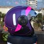 Imagem de Capacete Aberto Feminino MT Viale SV Unit Roxo Moto Oculos