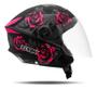 Imagem de Capacete Aberto Feminino Pro Tork New Three Flowers Fosco