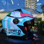 Imagem de Capacete Aberto KYT D-City Dennis Leopard Italia Azul Moto