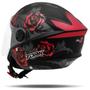 Imagem de Capacete Aberto Moto Feminino New Liberty 3 Flowers Tamanho 56