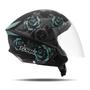 Imagem de Capacete Aberto Urbano Pro Tork New Liberty 3 Three Flowers Fosco Feminino Clássico Confortável