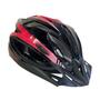 Imagem de Capacete Adulto Ciclista Bike Viseira e LED INMOLD G Vermelho e Preto