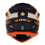 Imagem de Capacete Army Racing Infantil Motocross Enduro Trilha Blade Preto Fosco e Laranja Flúor