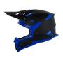 Imagem de Capacete Army Racing Motocross Enduro Trilha Duo Preto Fosco e Azul