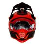 Imagem de Capacete Army Racing Motocross Enduro Trilha Duo Preto Fosco e Vermelho