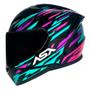 Imagem de Capacete ASX City Arrow Brilho Preto Tiffany Roxo