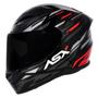 Imagem de Capacete asx city arrow preto grafite vermelho brilhante