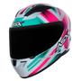 Imagem de Capacete ASX City Kingdom Branco Rosa Tiffany