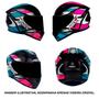 Imagem de Capacete asx city start brilho preto/turquesa/rosa