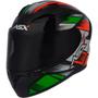 Imagem de Capacete asx city start preto vermelho verde brilhante