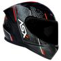 Imagem de Capacete asx city storm brilho preto cinza vermelho masculino feminino