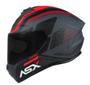 Imagem de Capacete Asx Draken Cougar Matte-Cinza/Preto/Vermelho-62(Gg)