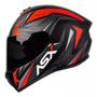 Imagem de Capacete Asx Draken Vector Fosco - Preto/Cinza/Vermelho