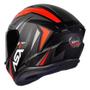 Imagem de Capacete Asx Draken Vector Fosco - Preto/Cinza/Vermelho