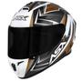 Imagem de Capacete Asx Draken Vector Gloss - Branco/Dourado - 62 (Gg)