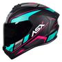 Imagem de Capacete ASX Draken Wind Preto Fosco / Tiffany / Rosa