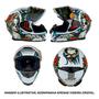 Imagem de Capacete asx eagle catrina brilho branco/azul/vermelho