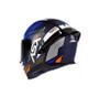 Imagem de Capacete ASX Eagle Racing Diagon Fosco Azul/Azul/Branco 58/M