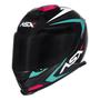 Imagem de Capacete ASX Eagle Street Brilho Feminino +  Viseira Fumê