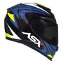 Imagem de Capacete asx eagle street brilho preto/azul/amarelo 58/m