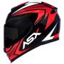 Imagem de Capacete ASX Eagle Street Preto Vermelho Branco