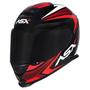 Imagem de Capacete ASX Eagle Street Preto Vermelho e Branco