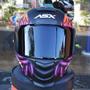 Imagem de Capacete Asx Eagle Vibes Preto Feminino Moto + Viseira Fumê