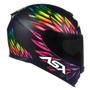 Imagem de Capacete ASX Eagle Vibes Preto Fosco/ Color