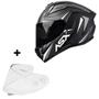 Imagem de Capacete Asx Moto Vector Preto Esportivo + Viseira Fumê