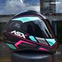 Imagem de Capacete Asx Moto Wind Rosa Feminino Esportivo + Viseira