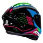 Imagem de Capacete Axxis Draken Cougar Gloss - Preto/Azul/Rosa - 60 (G)