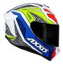 Imagem de Capacete Axxis Draken Tracer Gloss - Branco/Azul/Cinza 62 (Gg)