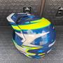 Imagem de Capacete Bieffe 3 Sport AZV50 Azul Amarelo +Viseira Azul